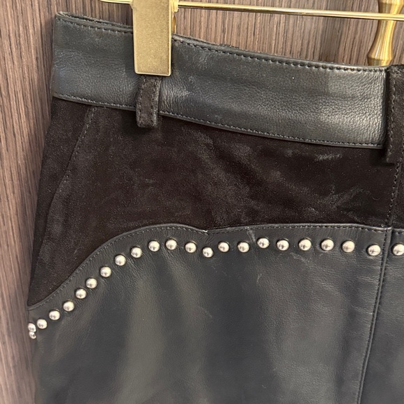 🖤 Understated Leather Studded Combo Shorts in Black 🖤NEW - Picture 12 of 16